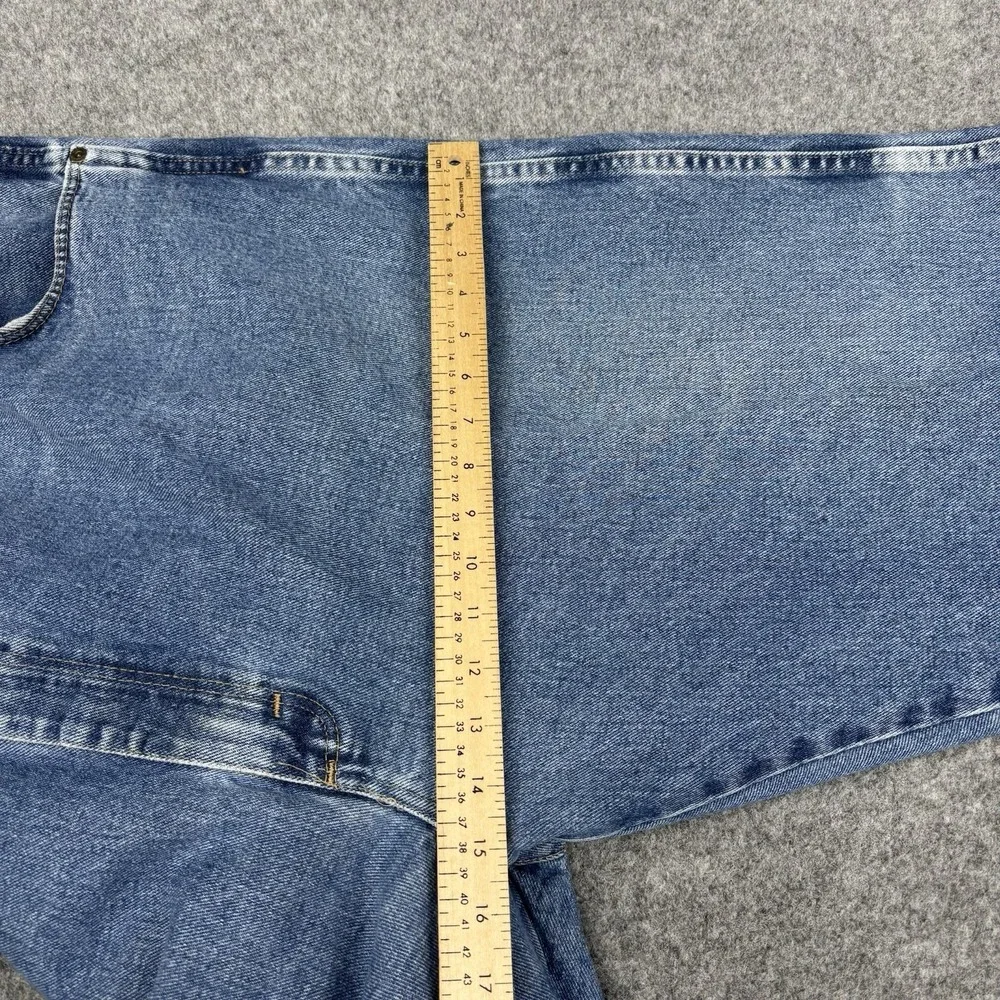 Wrangler Rugged Wear Jeans Mens 52x30 Straight Leg Big And Tall Blue Denim Rodeo